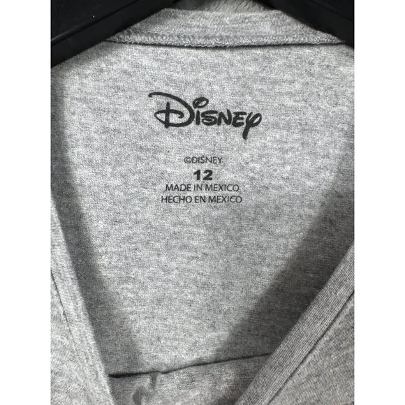Disney Girls Minnie Mouse Holiday Long Sleeve Shirt Size 12 Gray - Picture 3 of 7